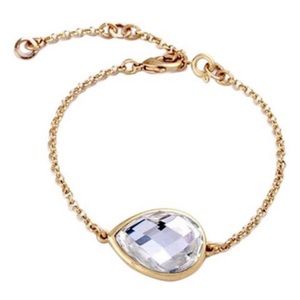 Crystal & Goldtone Teardrop Bracelet